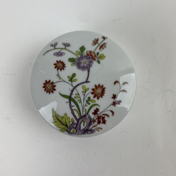 Limoges France Metropolitan Museum of Art Round Floral Porcelain Trinket Box Lid - Picture 2 of 9